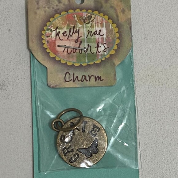 Kelly Rae Roberts Brass-tone charm "create" - Picture 2 of 6